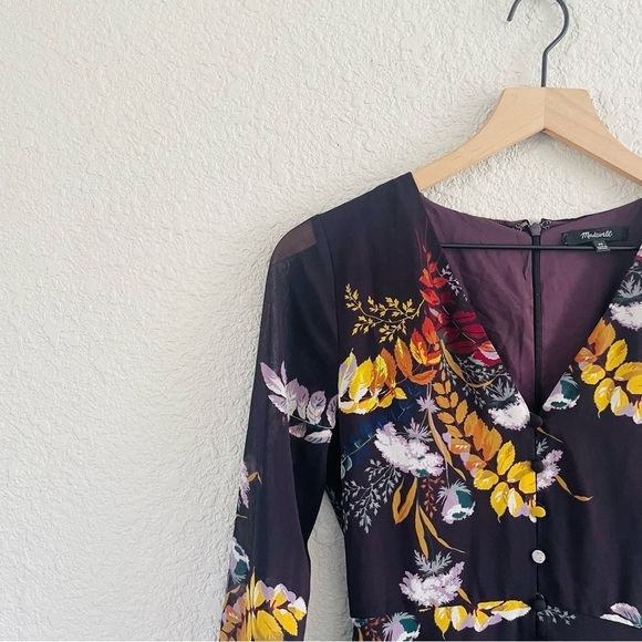 Madewell Lilyblossom Button-Front Dress in Blooming Oasis - Picture 10 of 16